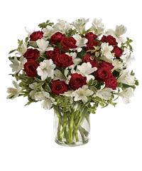 Bouquet bianco e rosso