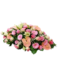 Cuscino funebre rosa